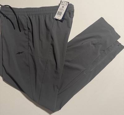 Reebok Joggers Mens Medium Gray Zip Leg Track Pants