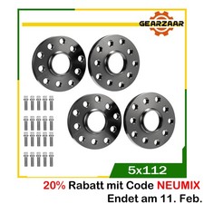 30mm 4x15mm Spurverbreiterung für VW 5x100 5x112 + Radschrauben Spurplatten