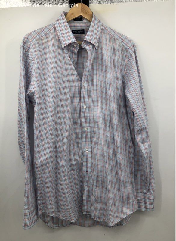 Peter Millar Collection Multi Colored Plaid Butto… - image 1