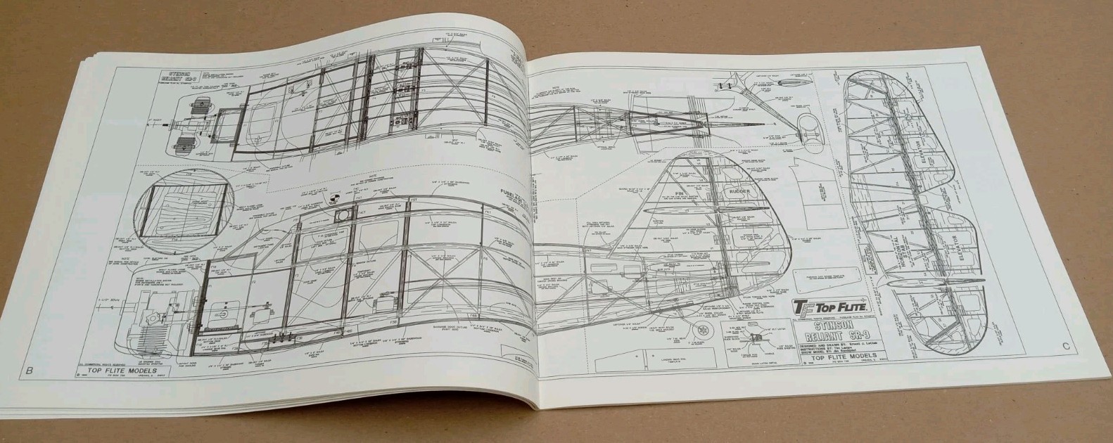 Top Flite Stinson Reliant Giant Scale Manual Build Instructions Hobbico STNG03