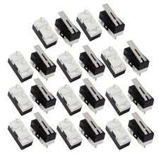 20 x 125V 1A 3 Terminals Momentary 13mm Lever Arm Micro Switch Black KW10