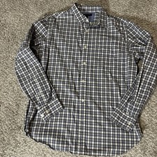 Banana Republic Shirt Men's Size Large Soft Wash Plaid Button-Down Long Sleeve