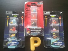New - Set Of 3 Angry Birds - Tiny Toppers - 1 Angry Birds  2 Angry Birds Space