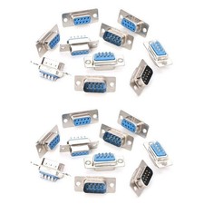10 Pairs Db9 Male and Female Rs232 9 Pin Wire Solder Serial Port S7E6-