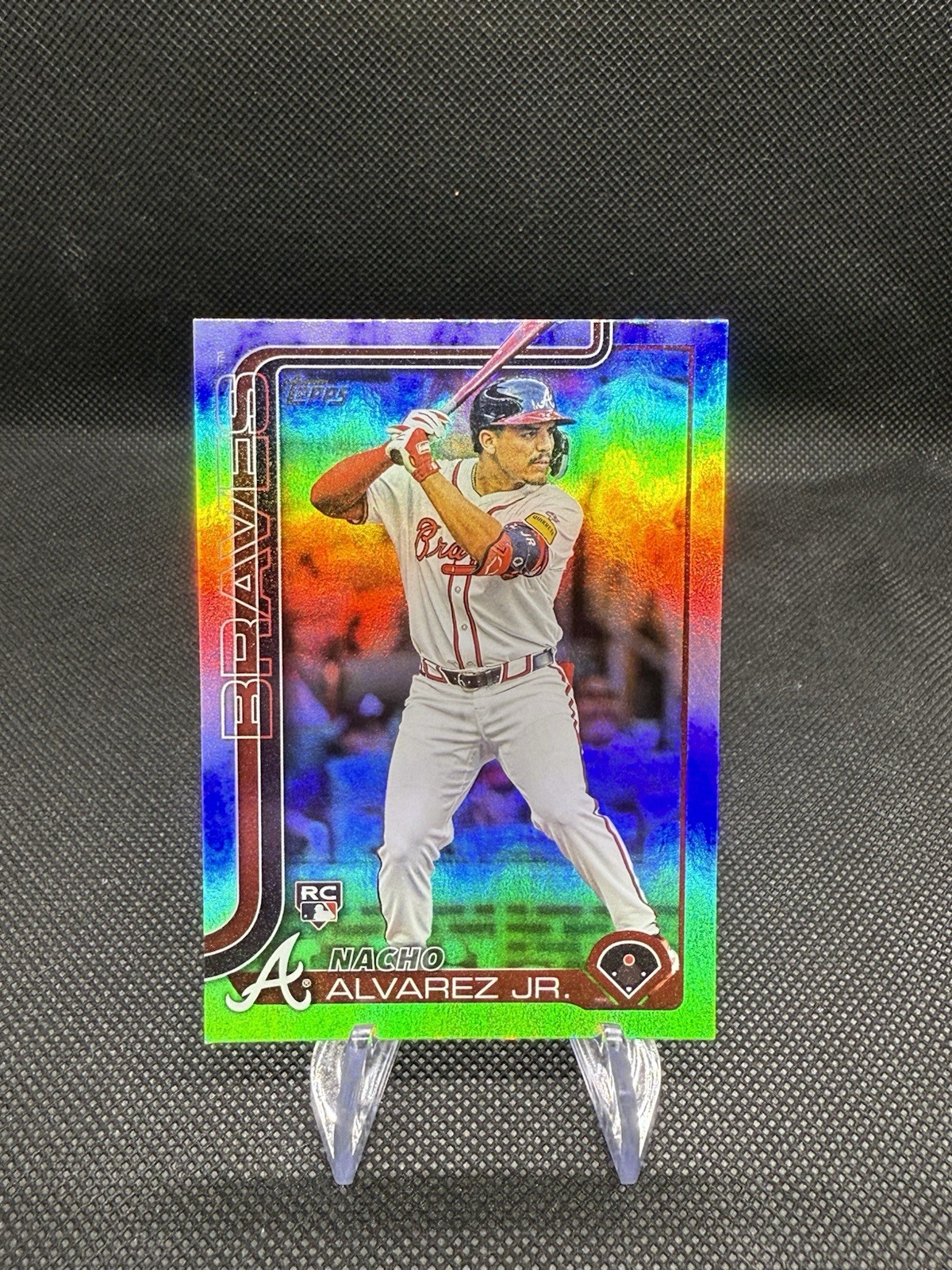 2025 Topps Series 1 Nacho Alvarez Jr. RC Rainbow Foil #223 Atlanta Braves