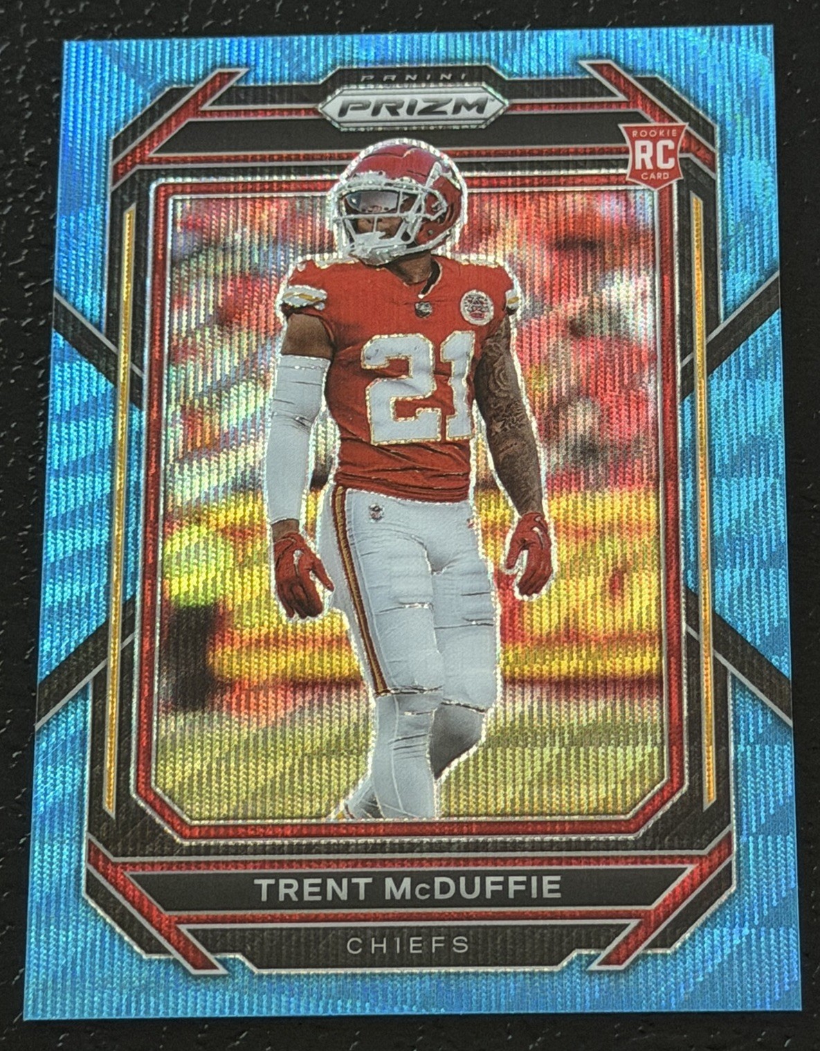 Trent McDuffie Panini Prizm #372 Blue Wave