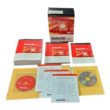 Autodesk AutoCAD 2000 2 CD-ROM Serial User Install Guides CD Key, Etc In Box