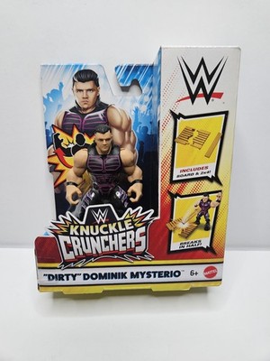 WWE KNUCKLE CRUNCHERS DOMINIK MYSTERIO 3.5'' FIGURE with BREAKABLE BOARD & 2x4 