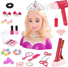 Hair Styling Doll Head Makeup Kit for Girls Toys  Hair Salon Toy Kid Beauty Hair
