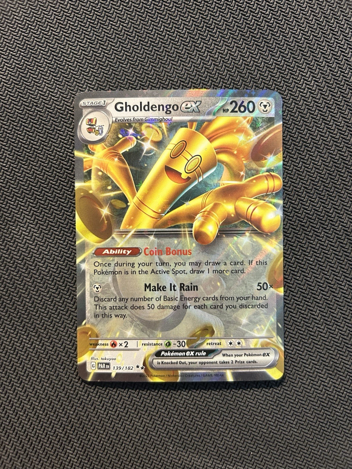 Pokemon TCG Gholdengo ex 139/182! NM Condition! See Description!