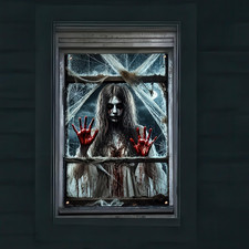 Halloween Stained Girl Window Cover 31X47 Inch Decoration