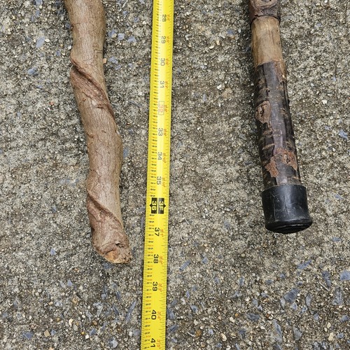 Vintage Naturholz Rebe gedrehter Gehstock 2 Stück ca. 37" & 38" - Bild 10 von 10