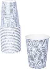 9oz Silver Paper Cups – Elegant Disposable Drinkware for Any Event 36pcs