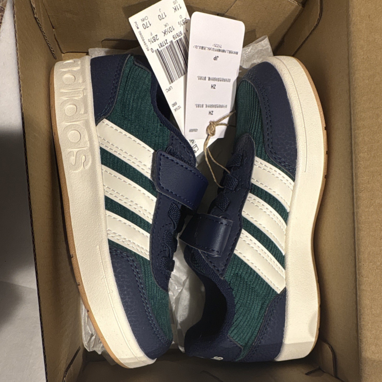 Navy Green White Size 11k Cushioned Low Top