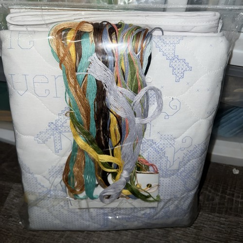 Tobin Baby Quilt Stamped Cross Stitch Kit - Children Are A Gift From The Heavens - Picture 3 of 3