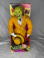 VTG 1994 The Mask Zero To Hero Pop Out Eyes Tongue 16” Plush Figure Jim Carrey
