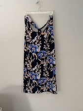 Gap Floral Womens Casual Dress Size Medium Sleeveless Twist Back Shift  Vacation