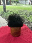 Vintage Patrick Women’s Black Felt Beret Solid Feather Accent One Size Casual — photo 9