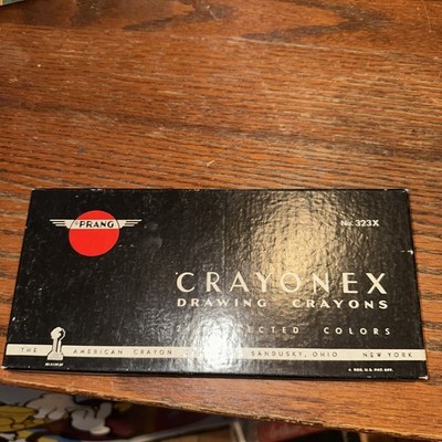 Vtg Prang Crayonex Drawing Crayons Crayons In Box Sandusky Ohio Missing One
