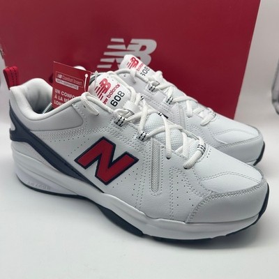 New Balance 608v5 Shoes MX608V5 Sneakers White Red Dad Mens Size 11 D