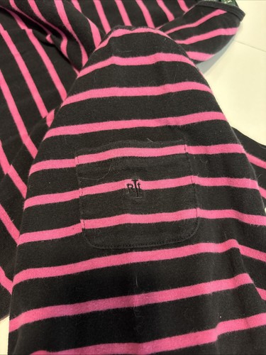 Polo Ralph Lauren Womens Striped Top 3X Black Pink Long Sleeve Tee Pony Polo - Picture 11 of 13