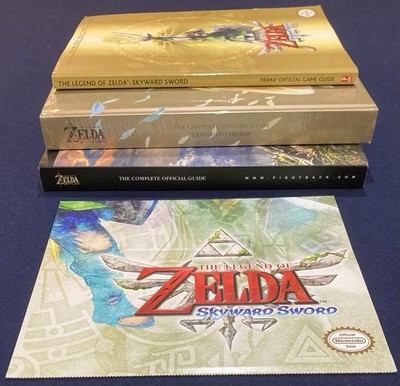 The Legend of Zelda: Skyward Sword Official Game Guide Set Of 3 Books & Poster 