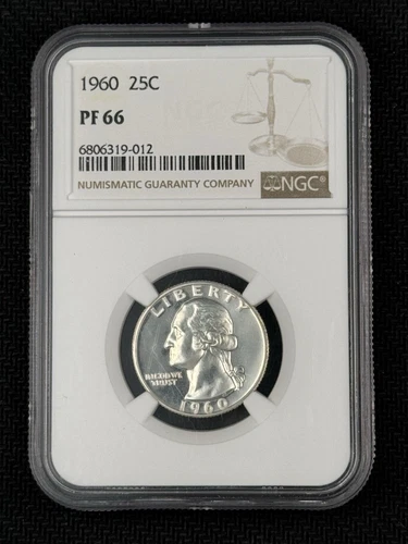 🔥1960 Proof Washington Silver Quarter  NGC PF 66