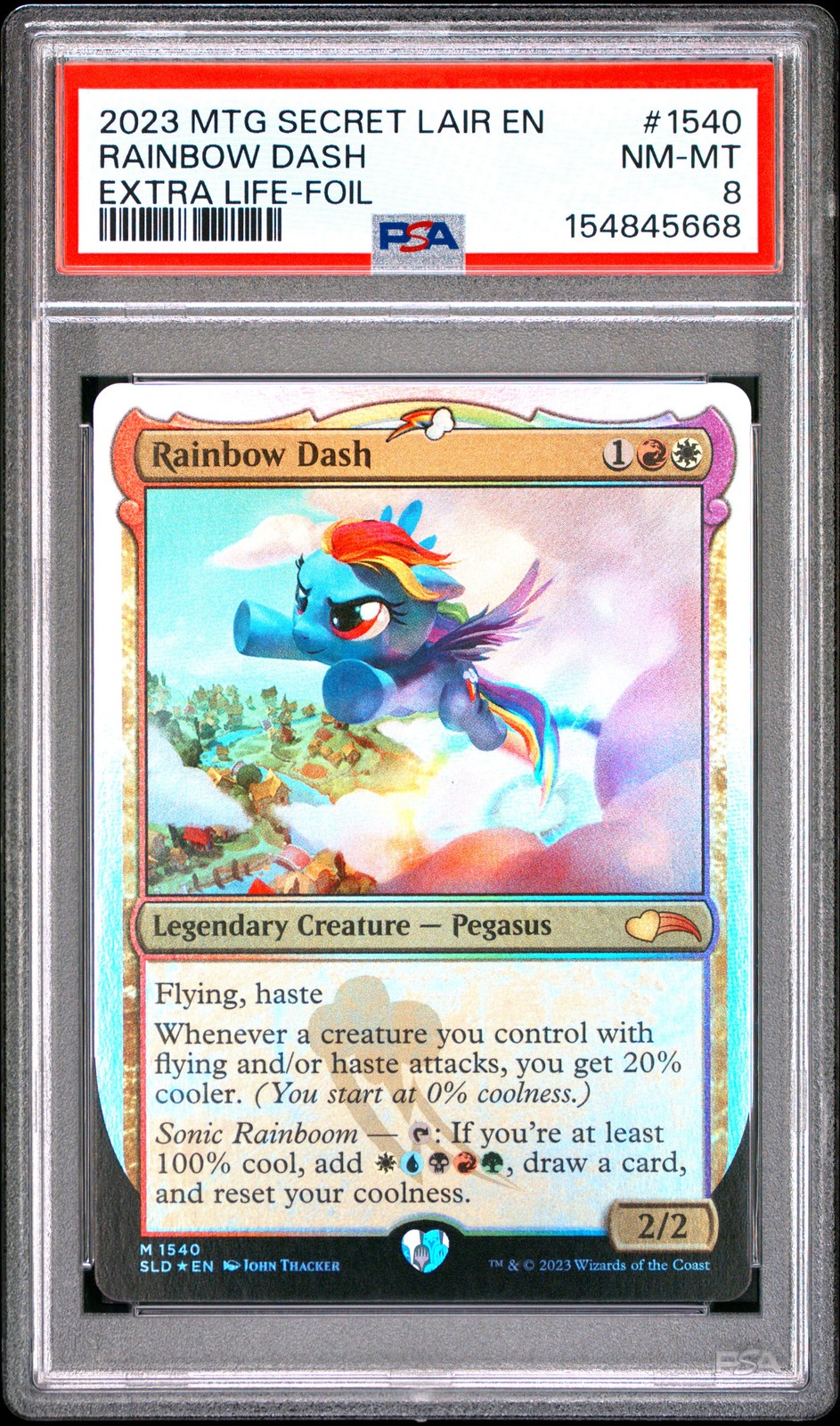 2023 MAGIC: THE GATHERING SECRET LAIR DROP #1540 RAINBOW DASH PSA 8