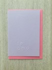 Te Amo Letterpress Lilac A6 Size Card Blank Inside with Envelope