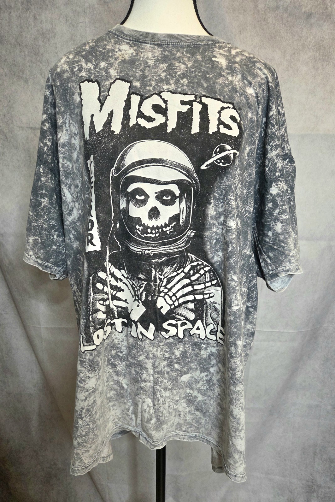 Misfits Terror Lost In Space Tie-Dye Talla 2XL Gris Astronauta Manga Corta Punk