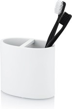 Matte White Toothbrush Holder Bathroom Countertop Organizer Electric Toothbrush