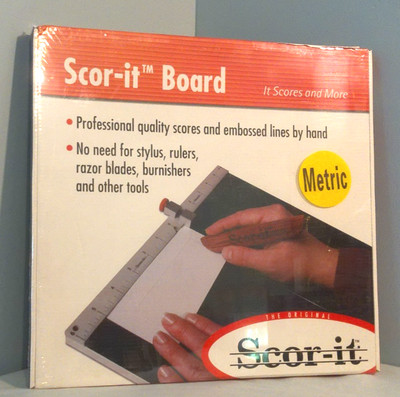 Large Scor-it Scoring Board W/METRIC Centering Ruler Only 12 3/8 x13 3/8'' *READ*