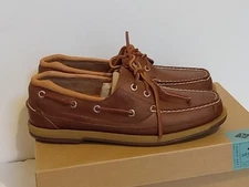 NIB Sperry Top-Sider Men's Sz 8 Charter Boat Deck Shoe Dark Tan Brown 2-Eye $125