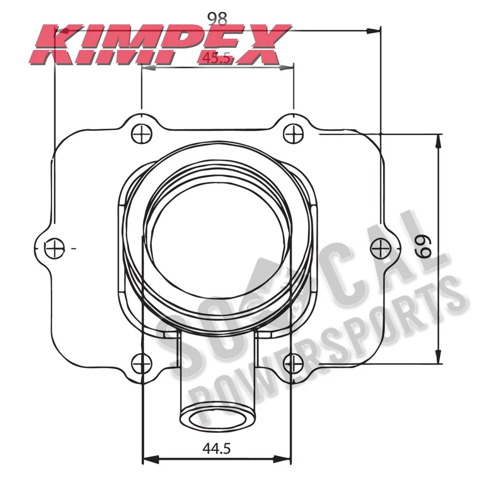 Brida de montaje de carburador Kimpex para Ski-Doo MX Z 600 Renegade 2002-2003 Foto 2 de 3