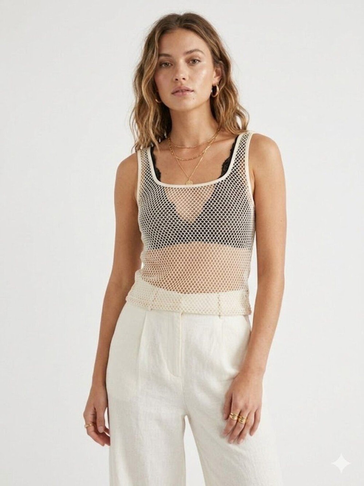 Urban Renewal Reworked Vintage Mesh Tank Top NWT Medium USA Made