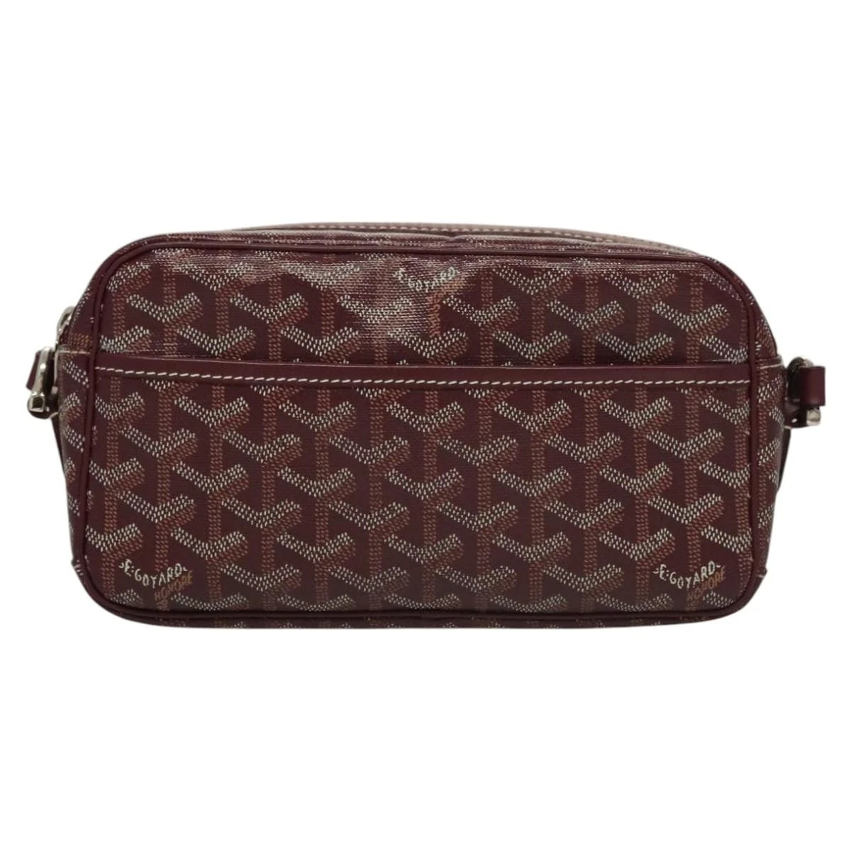 Borsa A Spalla Goyard Cap Vert In Tela Bordeaux Autentica
