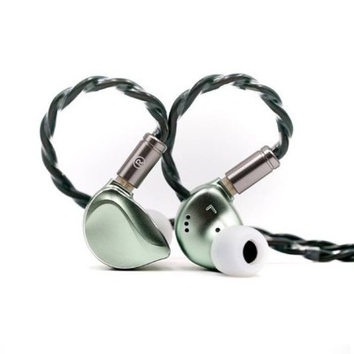 BQEYZ Winter II Green Wired Earphones Over-Ear Shure-Hook CIEM 2-Pin Plug
