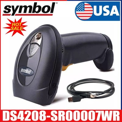 Symbol DS4208-SR00007WR 2D Laser Imager Barcode Scanner Reader With USB Cable US