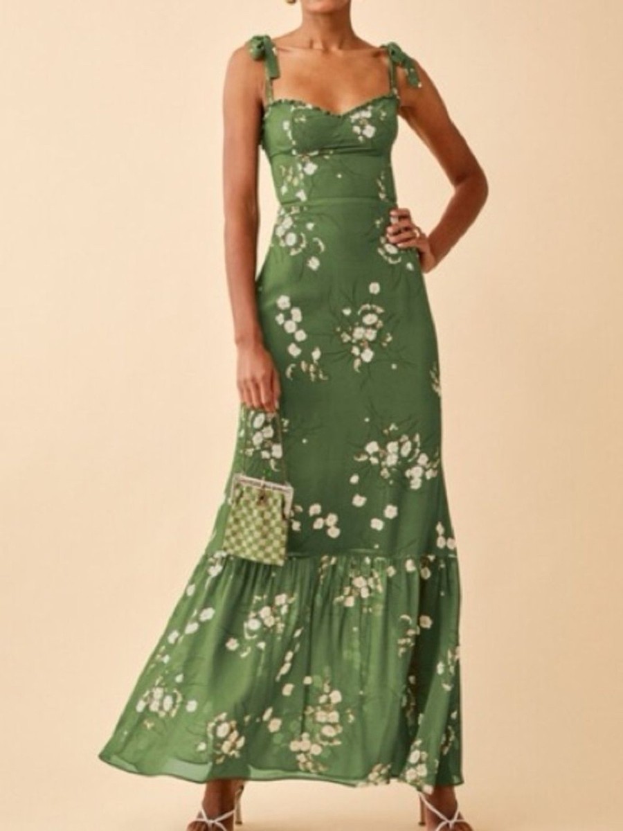 Reformation Jasen Maxi Dress in Lomita Size 14 | eBay