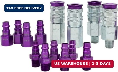 Milton S-314VKIT Kit, 14pc Hi-Flo V style 1/4'', Purple