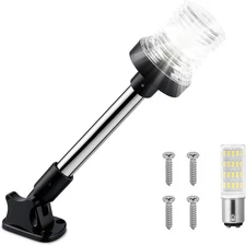 Obcursco Boat Stern Lights, IP67 Waterproof Fold-Down White LED 9 Fold Down 