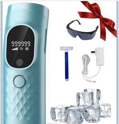 Laser Hair Removal for Women and Men - Permanent Painless Ice Cooling IPL Device