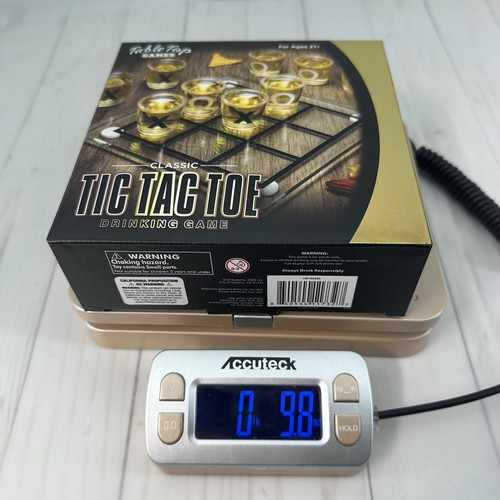 Glass Tic Tac Toe A Drinking Game Set with Shot Glasses Barware Man Cave - Picture 14 of 14