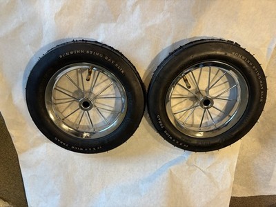 Schwinn Lil Stingray Tricycle Rear Wheels - Slik Tires, Tubes