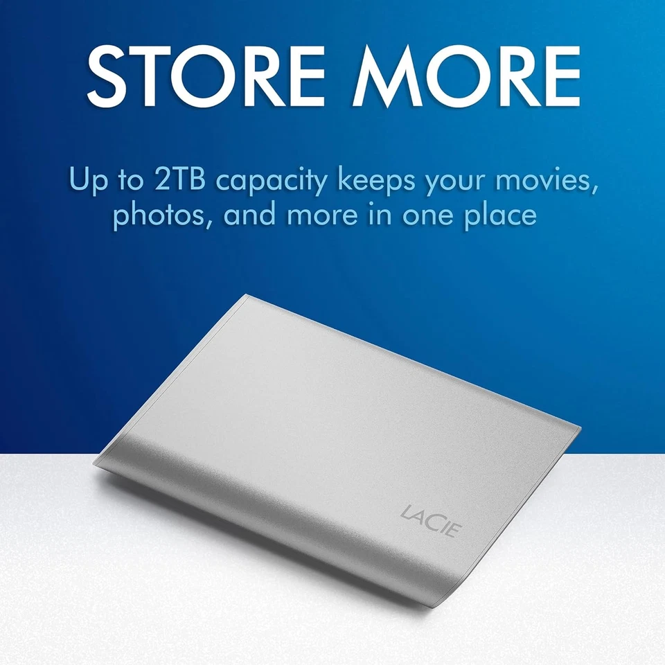 LaCie Portable SSD, 1TB, External SSD, USB-C, 2nd generation USB 3.2, speeds up  - Image 4 of 4