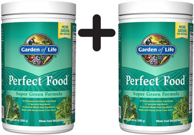 2 x Garden of Life Perfect Food Super Green Formula, Powder - (166,58 EUR/kg)