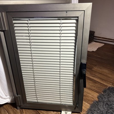 Euro Aluminum casement Windows, magnetic blinds, tempered glass, 24x36x3 1/2