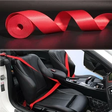 48mm Wide 3.6m Length Red Car Safety Seat Belt Webbing Racing Harness NEW