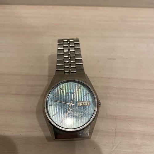 SEIKO Type II 7123-8100 Ice Blue Dial Quartz Men's Watch Tested Working