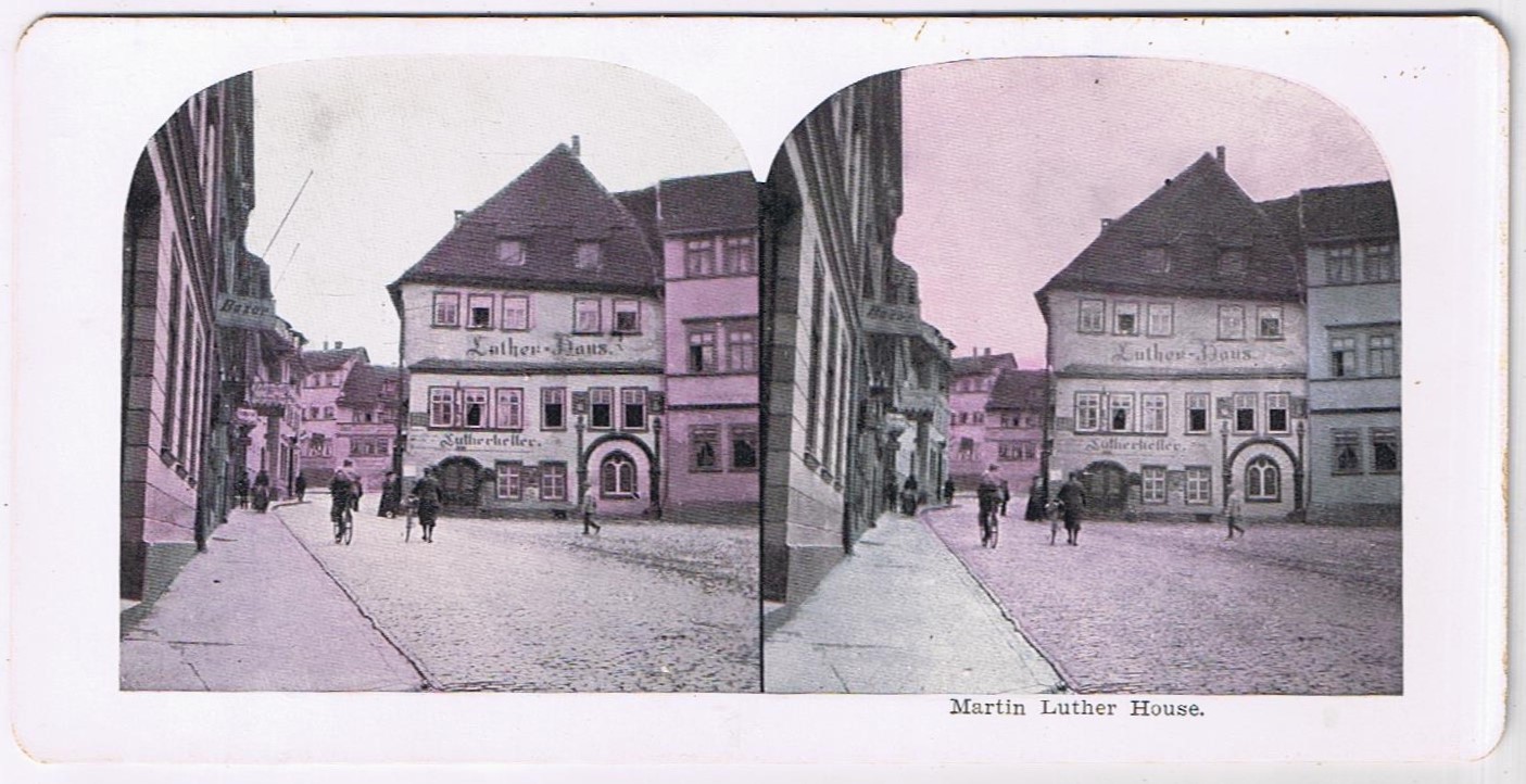 Stereo View Card Stereograph Martin Luther House Eisenbach Germany